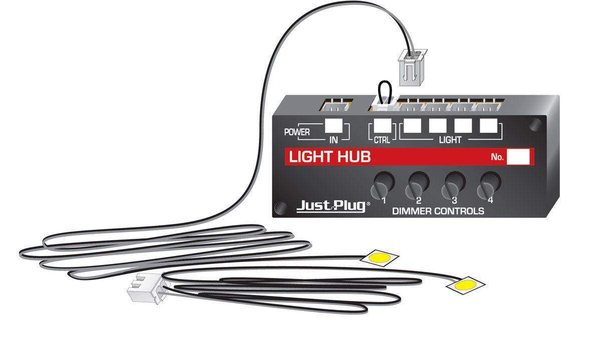 Woodland Scenics JP5700 Just Plug Lighting System - Lights & Hub Set
