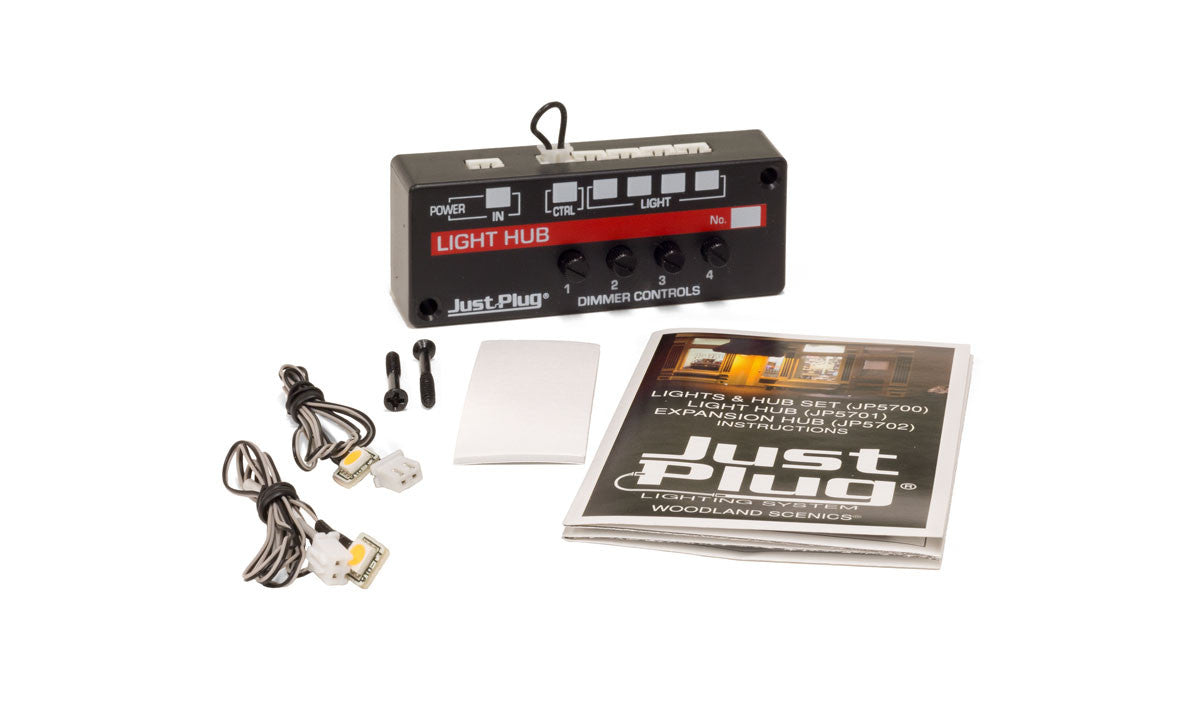 Woodland Scenics JP5700 Just Plug Lighting System - Lights & Hub Set