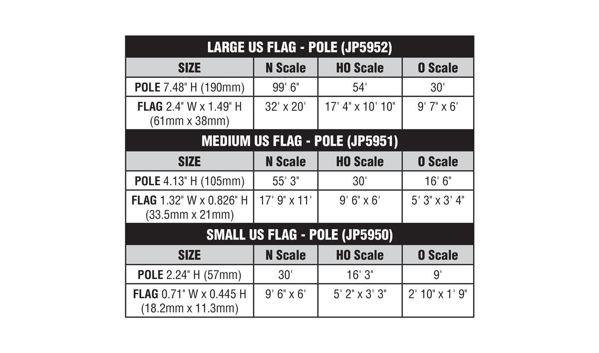 Woodland Scenics HO/N JP5950 Just Plug Lighting System - US Flag Small - Pole - Spotlight