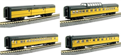 N Kato 106-094 Chicago & North Western 4 Passenger Car Set
