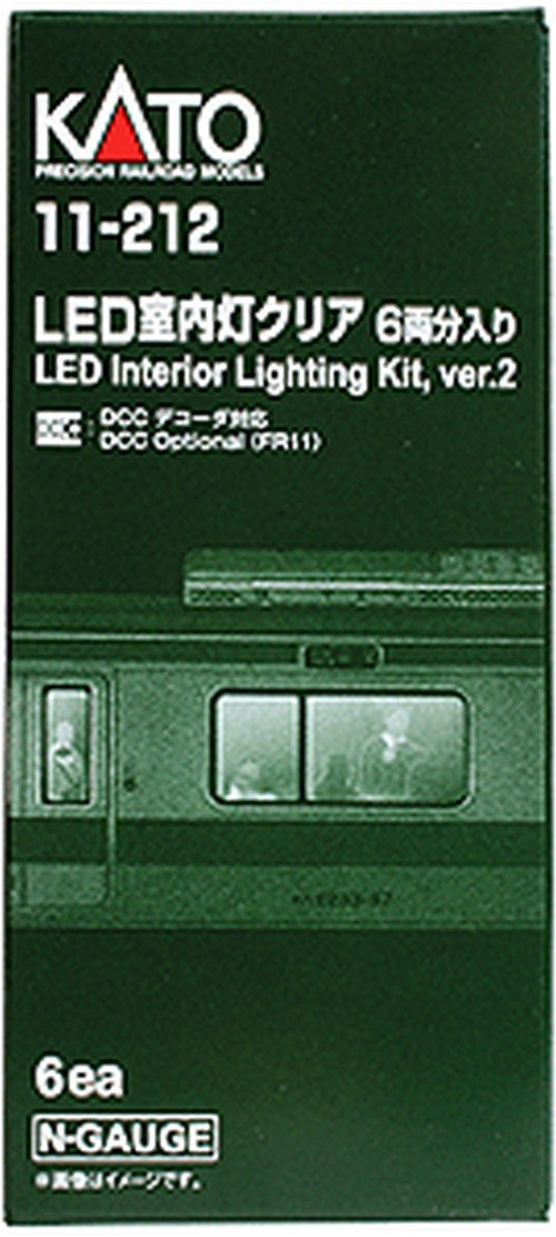 Kato N 11-212 Passenger LED Car Interior Lighting Kit Version 3 - 6-pack