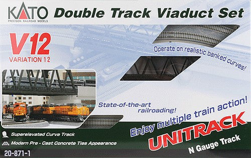 KATO V12 UNITRACKセット Kato N 20-871 Unitrack V12 Double Track Viaduct Set - Lombard Hobbies