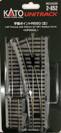 Kato HO Unitrack 2-852 Manual Left Turnout - 1 piece