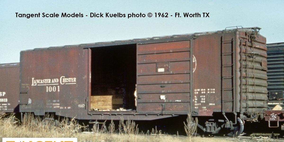 Tangent Scale Models HO 26014-04 Pullman-Standard 40′ PS-1 9′ Door Boxcar Lancaster & Chester "Delivery 1-1952" L&C #1016