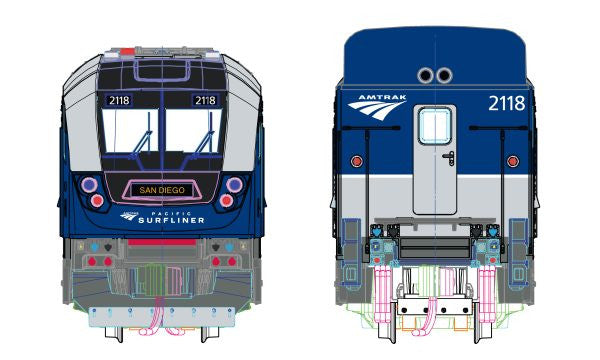 Kato N 106-9001 DCC Ready Pacific Surfliner Base Train 4-Piece Set