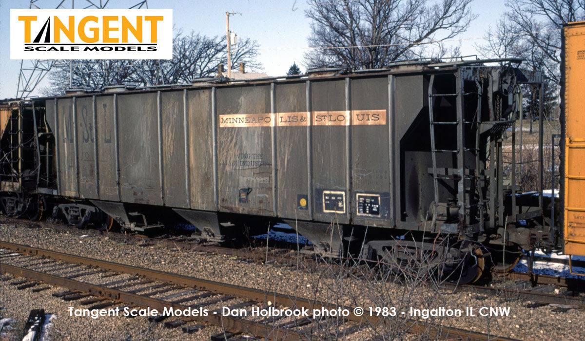 Tangent Scale Models HO 35012-01 PS-2 3215CuFt Covered Hopper Minneapolis and St. Louis 'Delivery Gray 11-1958' M&StL #71001