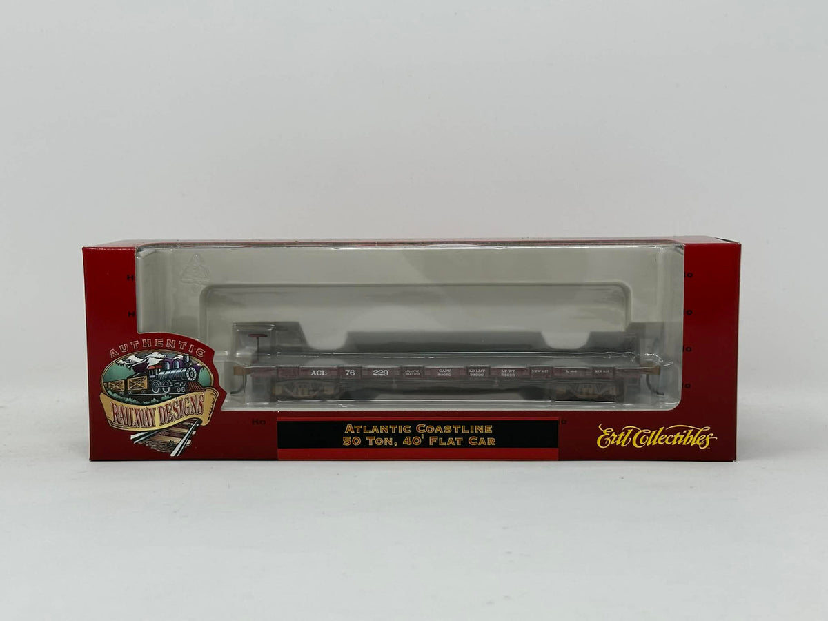Ertl Collectibles HO 4979 50 Ton 40' Flat Car Atlantic Coast Line ACL #76229