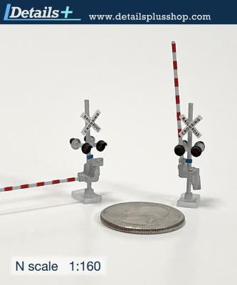Details Plus N N10102 Grade Crossing Signal w/20-ft Gate Non Lighted  1-Pair