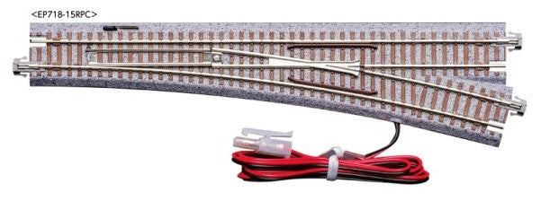 Kato N 20-215 Unitrack Urethane Tie 28 1/4″ (718mm) Radius Turnout #6 Right