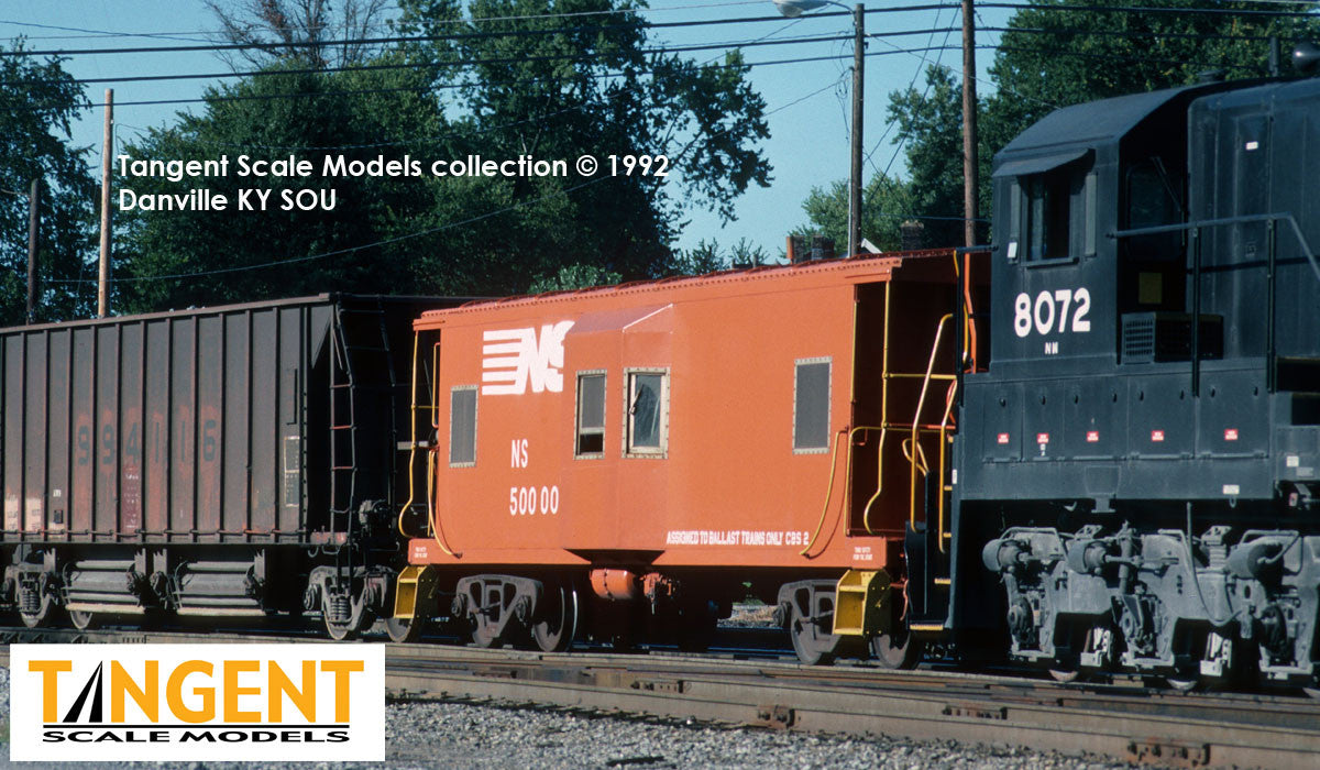 Tangent Scale Models HO 60614-01 Southern Railway Gantt Bay Window Caboose Norfolk Southern 'MOW Ballast Train Service 1992' NS #500001MW