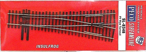 PECO Streamline HO SL-8348 #4 Wye Turnout