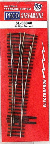 PECO Streamline HO SL-E8348 #4 Wye Turnout