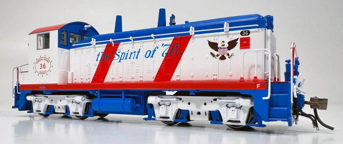 Rapido Trains Inc HO 27615 DCC/ESU LokSound V5 Equipped EMD SW9 Locomotive Cambria & Indiana 'Bicentennial Scheme' C&I #36