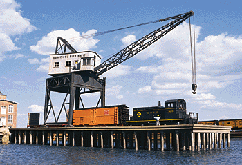 Walthers Cornerstone HO 933-3067 Pier & Traveling Crane - Kit