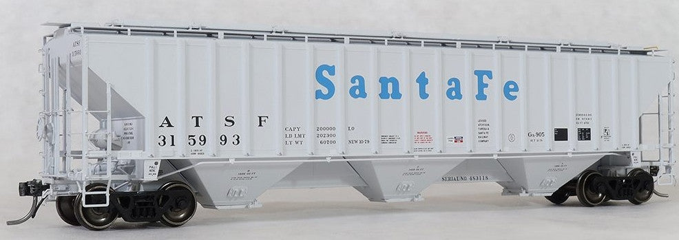 Tangent Scale Models HO 20058-04 Pullman-Standard PS-2CD 4750 Covered Hopper ATSF 'Delivery Gray 10-1979' ATSF #315914