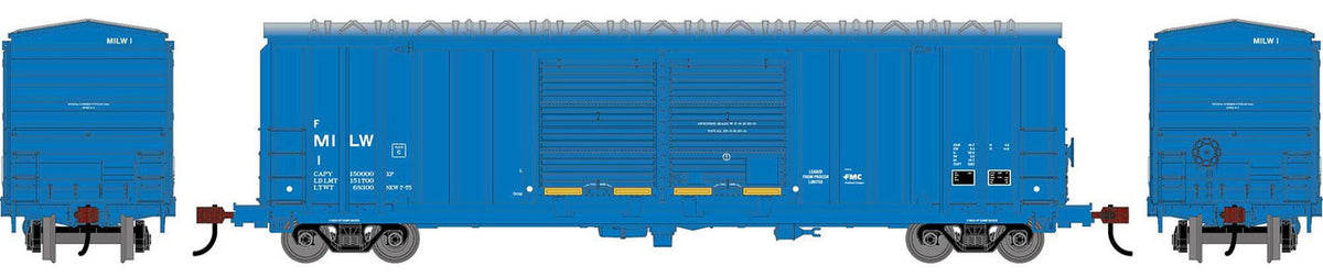 Athearn Roundhouse HO RND-1360 50' FMC 5283 Double Door Box Car MILW #156038