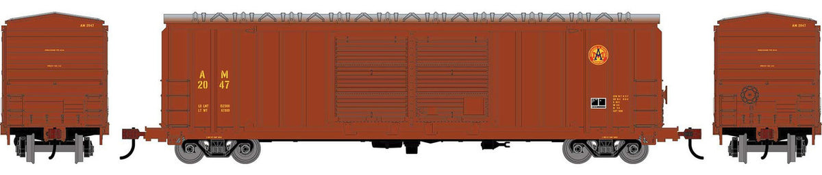 Athearn Roundhouse HO RND-1373 50' FMC 5283 Double Door Box Car AM #2047