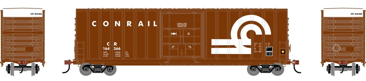 Athearn Roundhouse HO RND-2079 50' Exterior Post High Cube Plug Door Box Car Conrail CR #164366