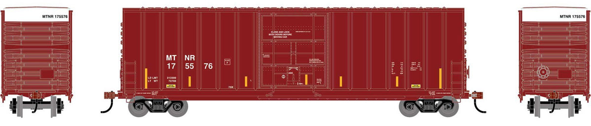 Athearn Roundhouse HO RND-2087 50' Exterior Post High Cube Plug Door Box Car Mississippi Tennessee Railroad MTNR #175576