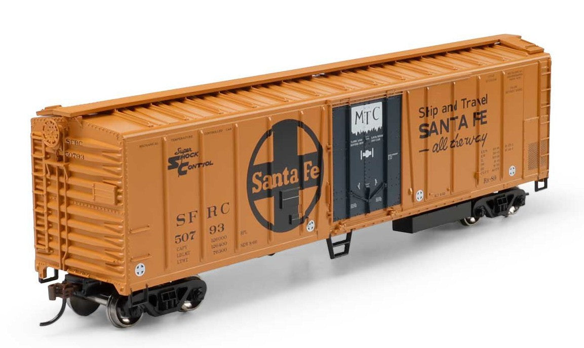 Athearn Roundhouse HO RND-3049 50' Exterior Post Mechanical Reefer Santa Fe SFRC #50793