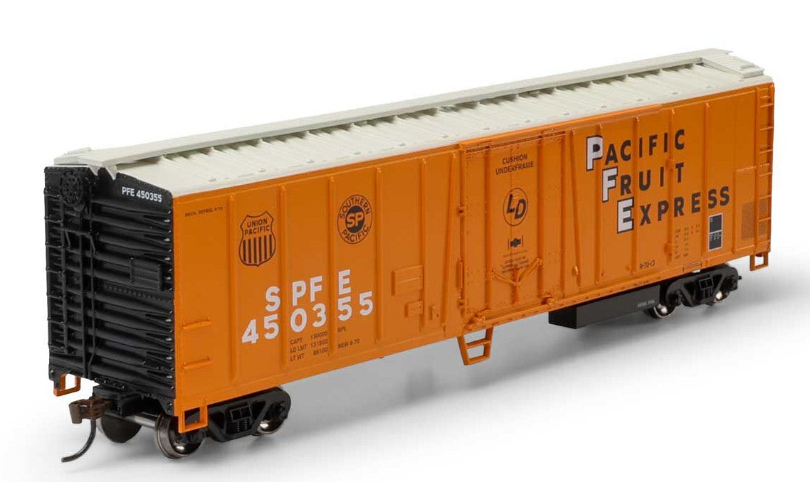 Athearn Roundhouse HO RND-3061 50' Exterior Post Mechanical Reefer Pacific Fruit Express SPFE #450355