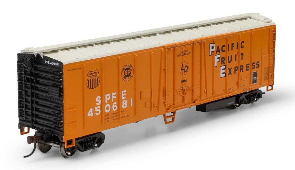 Athearn Roundhouse HO RND-3062 50' Exterior Post Mechanical Reefer Pacific Fruit Express SPFE #450681