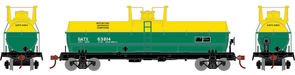 Athearn Roundhouse HO RND72995 Chemical Tank Car Gen Am Marks Co GATX #63814