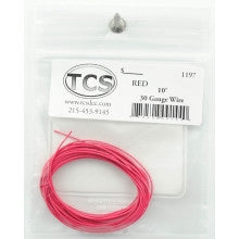 Train Control Systems TCS 1197  10' of 30 Gauge Wire - Red