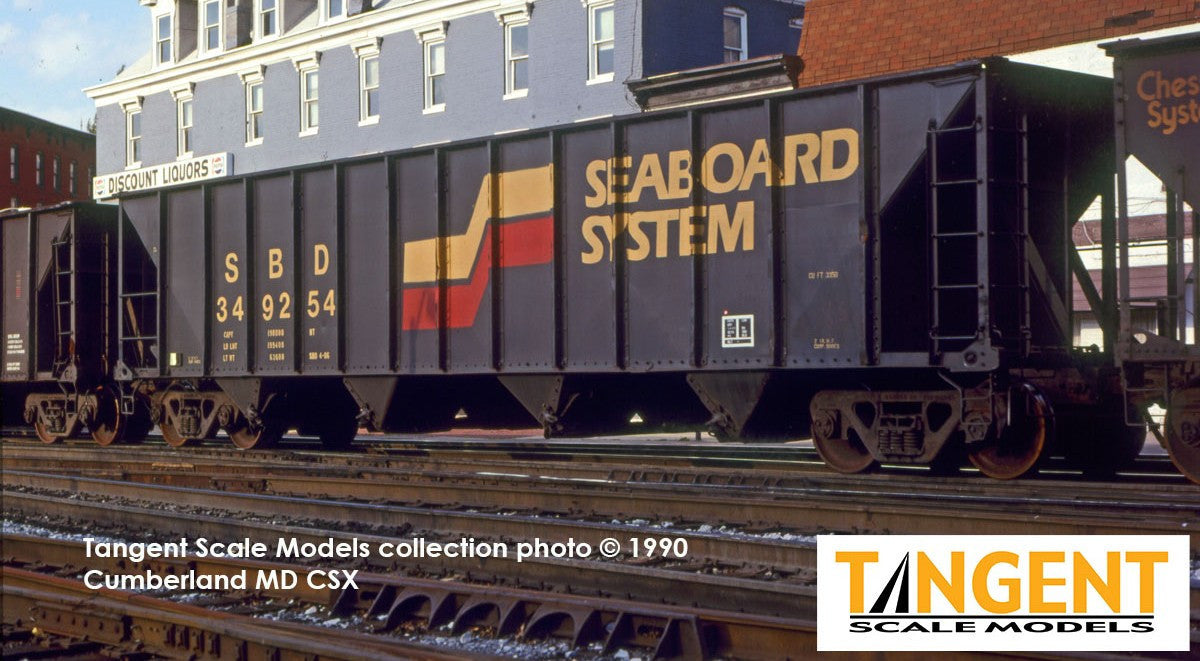 Tangent Scale Models HO 32018-02 Bethlehem Steel 3350CuFt Quad Coal Hopper Seaboard System 'Seaboard Repaint 1986+' SBD #349172