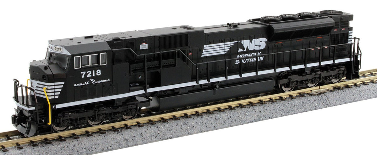 Kato N 176-5518-LS-DMW with DCC/ESU LokSound V5 EMD SD80MAC Locomotive Norfolk Southern NS #7227