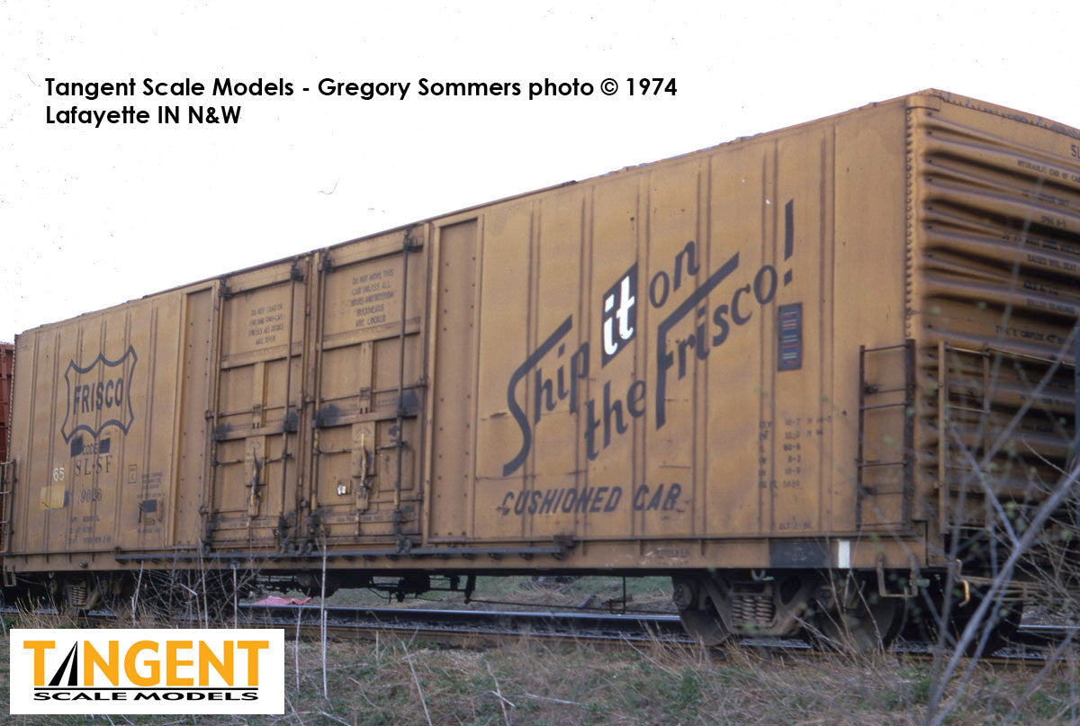 Tangent Scale Models HO 34017-01 Thrall 5,880CuFt 60′ Double Plug Door Box Car St. Louis-San Francisco 'Original Yellow 2-1969' SLSF #9026