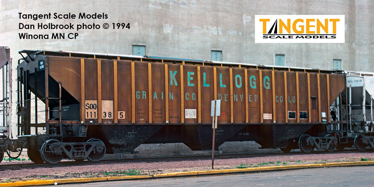 Tangent Scale Models HO 20082-01 PS4750 Covered Hopper Soo Line 'Kellogg Grain 1989+' SOO #111385