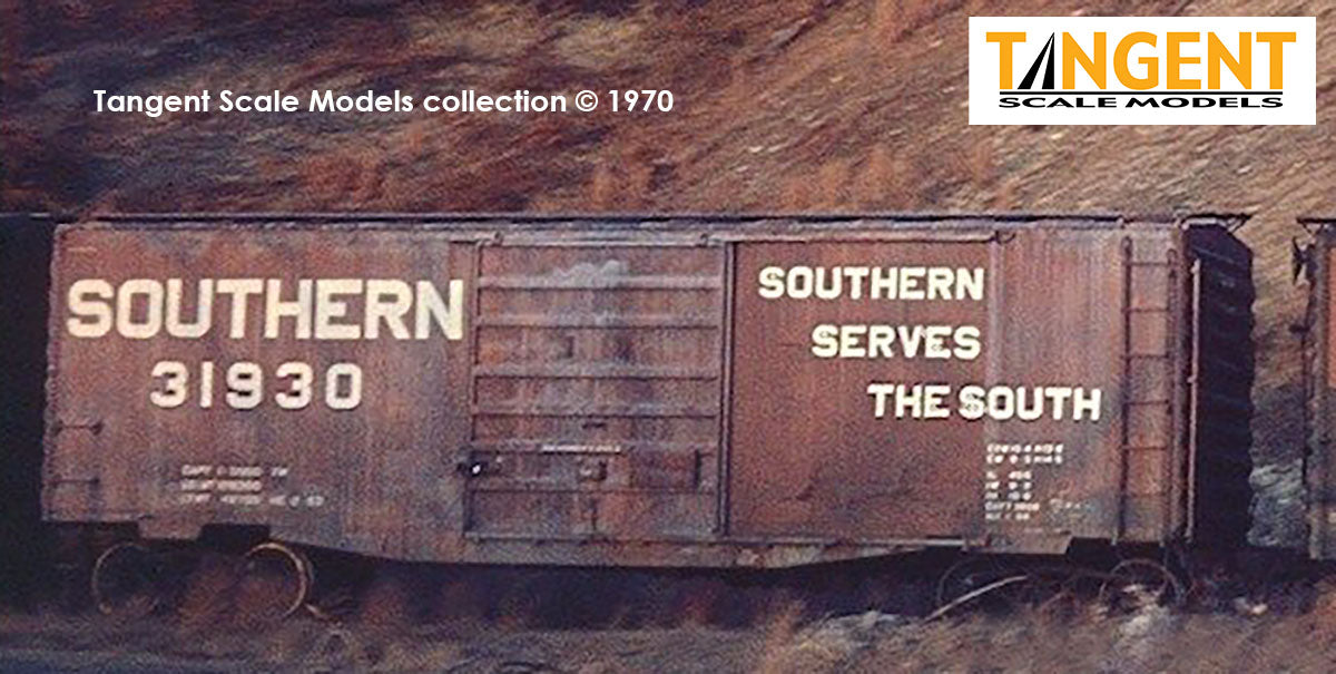 Tangent Scale Models HO 26018-01 Pullman-Standard 40′ PS-1 9′ Door Boxcar Southern "Serves the South Repaint 1962+" SOU #31766