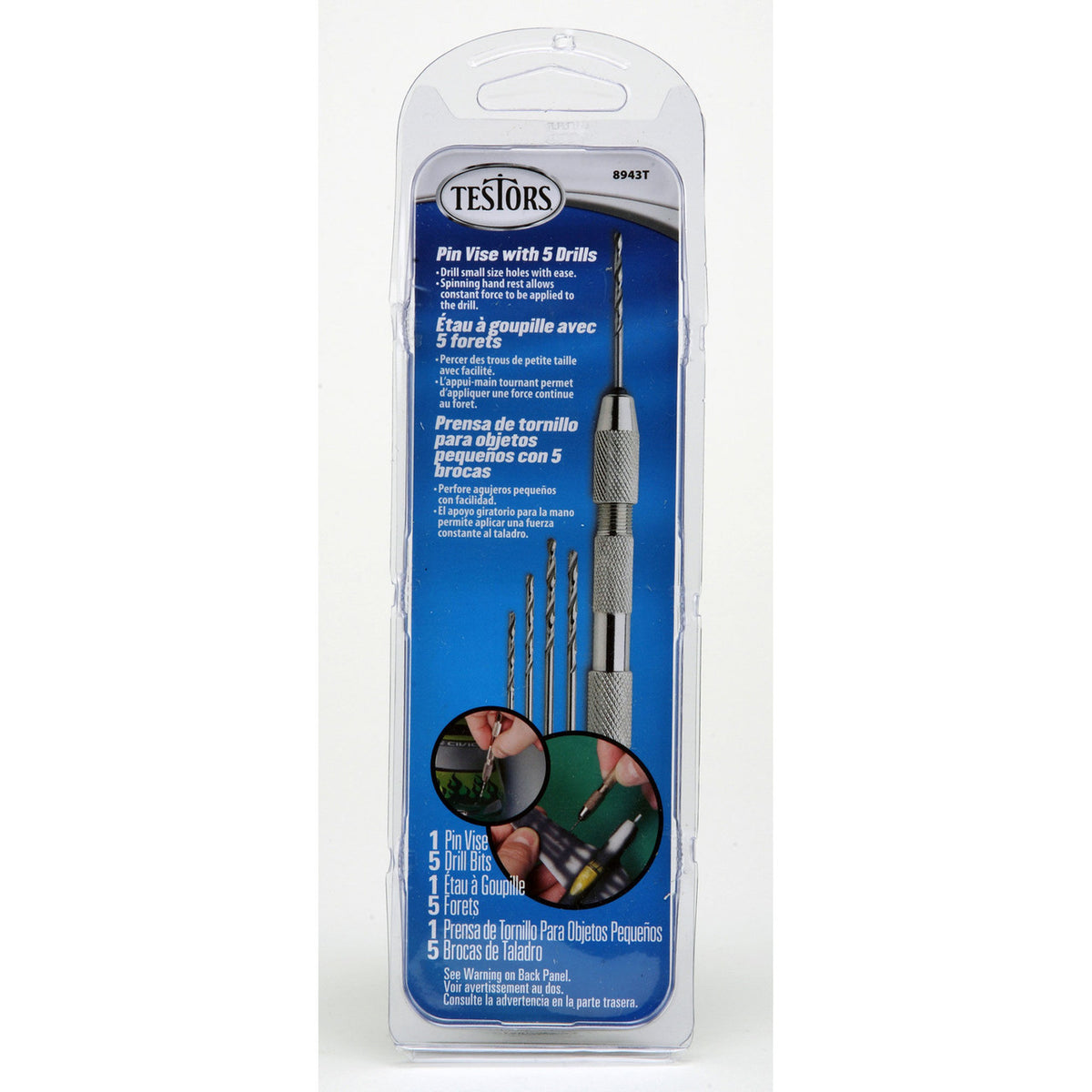 Testors TES8943T Pin Vise & 5 Drill Bits Tool