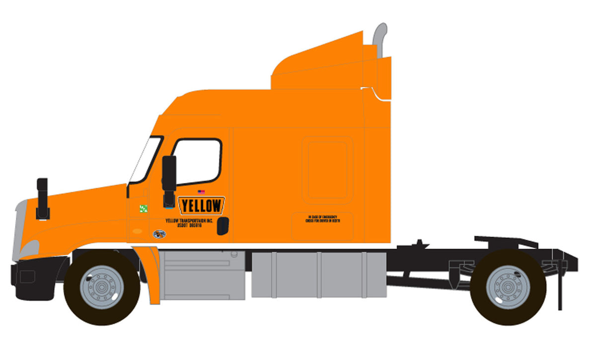 Trainworx N 42585-01 Freightliner Cascadia Mid-Roof Tractor 2-Axle Semi Tractor Yellow #1