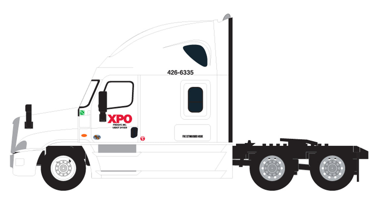 Trainworx N 42591-03 Freightliner Cascadia Raised-Roof 3-Axle Semi Tractor XPO Logistics #3