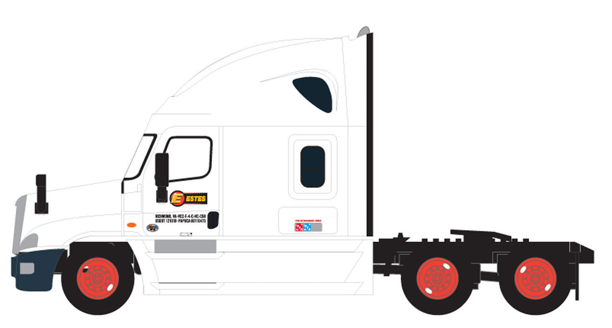 Trainworx N 42594-07 Freightliner Cascadia Raised-Roof 3-Axle Semi Tractor Estes #7 white