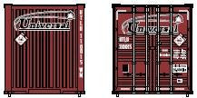 Jacksonville Terminal Company N 537014 53' High Cube Corrugated Side Containers UNIVERSAL 2-Pack