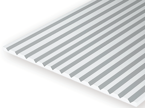 Evergreen Scale Models 4125 - .040" Thick .125" Groove Spacing Opaque White Polystyrene V-Groove Siding - 1 Piece