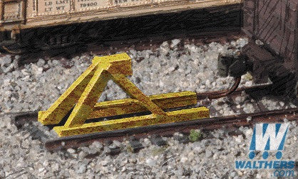 Walthers Cornerstone N 933-2602 Track Bumpers Built Ups - Yellow - Package of 5