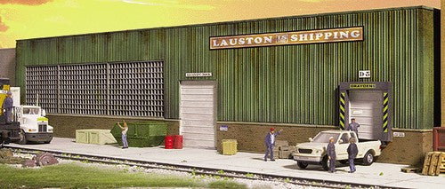 Walthers Cornerstone HO 933-3191 Thin Profile Background Building, Lauston Shipping -Kit