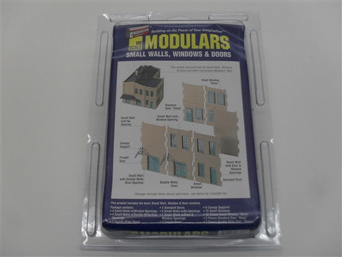 Walthers Modulars HO 933-3722 Small Walls, Windows, and Doors