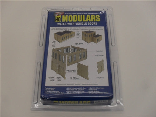 Walthers Modulars HO 933-3730 Walls with Vehicle Doors