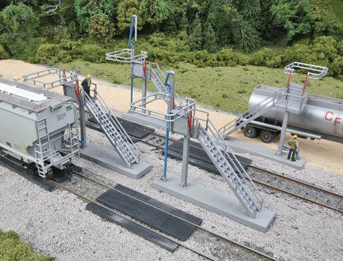 Walthers Cornerstone HO 933-4037 Four Modern Loading Racks - Kit