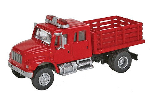 Walthers SceneMaster HO 949-11892 International 4900 Fire Department Utility Truck Red - Assembled