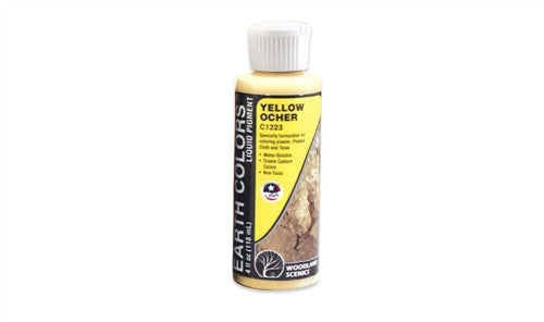 Woodland Scenics C1223 Earth Colors Liquid Pigment - Yellow Ocher - 4oz