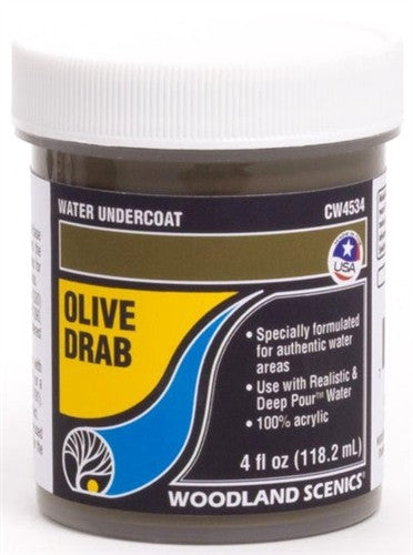 Woodland Scenics CW4534 Water Undercoat - Olive Drab