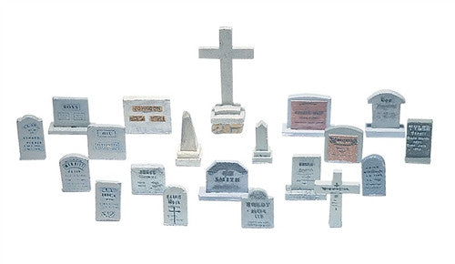 Woodland Scenics HO WOOD201 Tombstones 20-Pieces