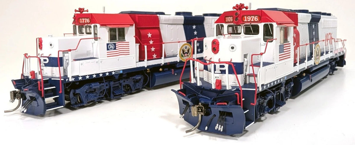 Rapido Trains Inc HO 40560 DCC/ESU LokSound V5 Equipped EMD GP40 Locomotive Set Western Pacific 'Bicentennial' WP #1776 + WP #1976 2-Pack