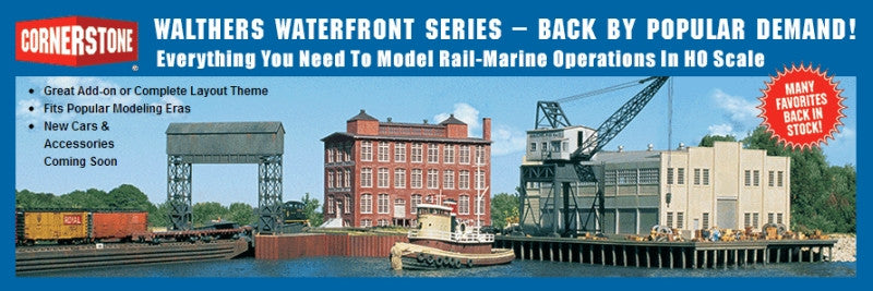 Walthers Cornerstone HO 933-3067 Pier & Traveling Crane - Kit